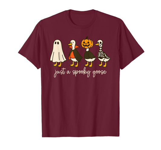 Just A Spooky Goose Spooky Season Trick Or Treat Halloween T-Shirt