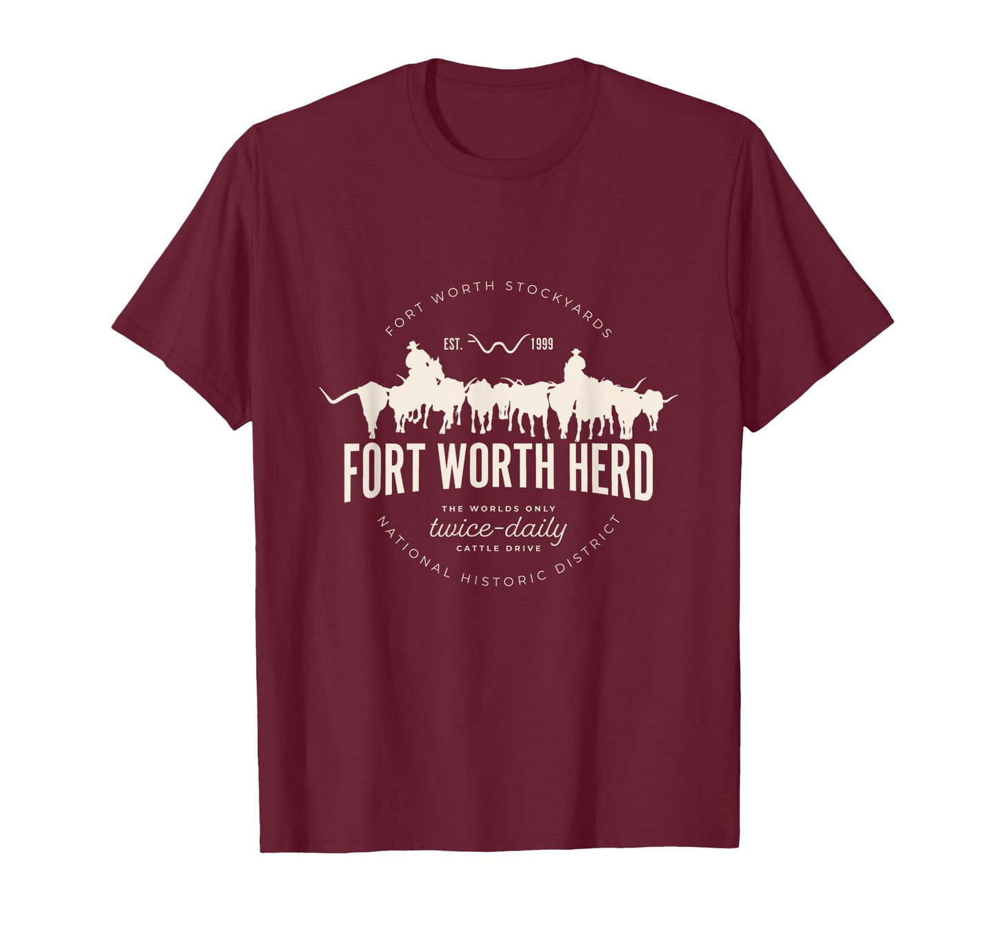Fort Worth Texas Stockyards and Rodeo Cowboy Desig T-Shirt
