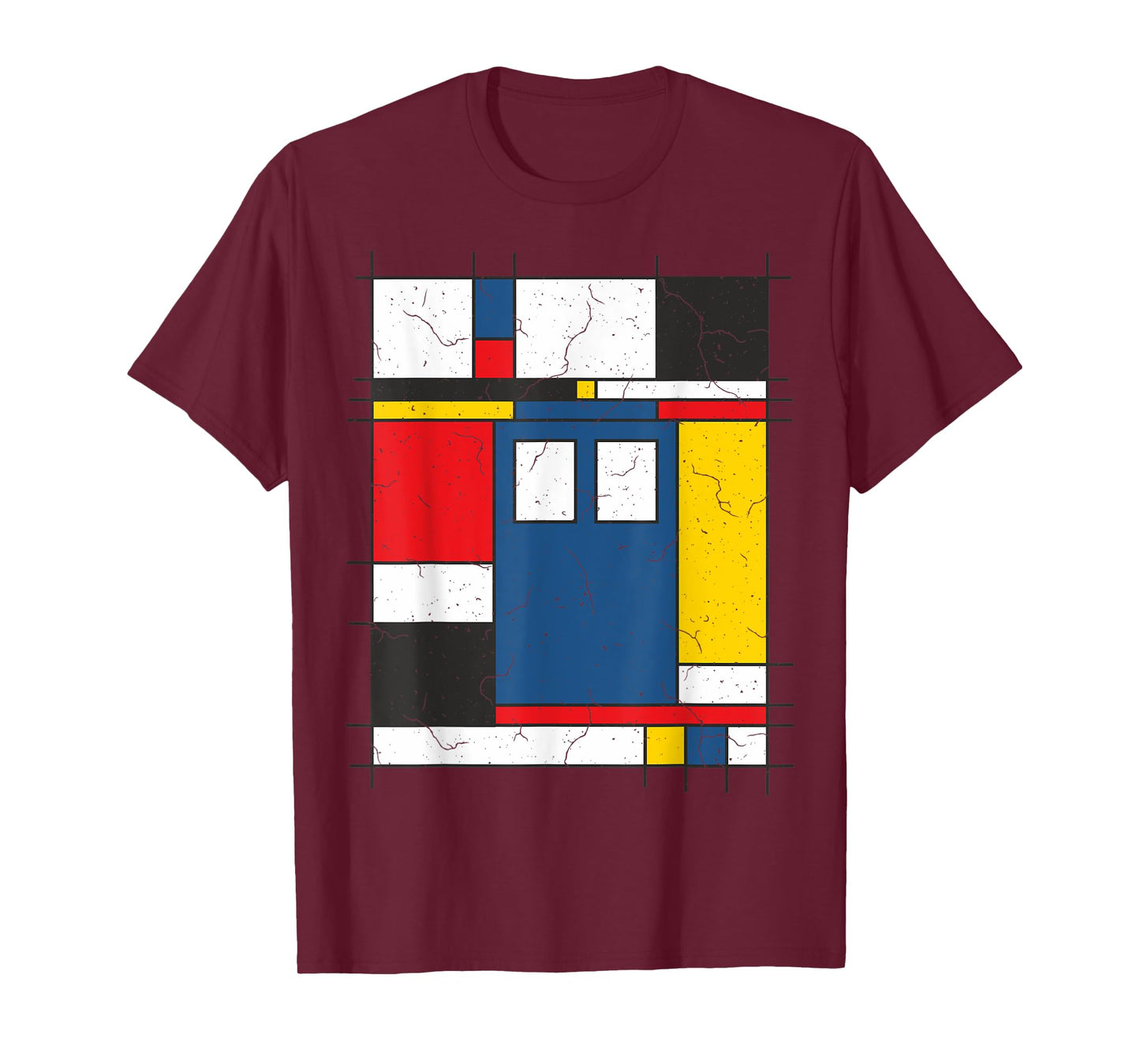 De Stijl Love The Blue Police Public Call Box 2 - Fan Fun T-Shirt
