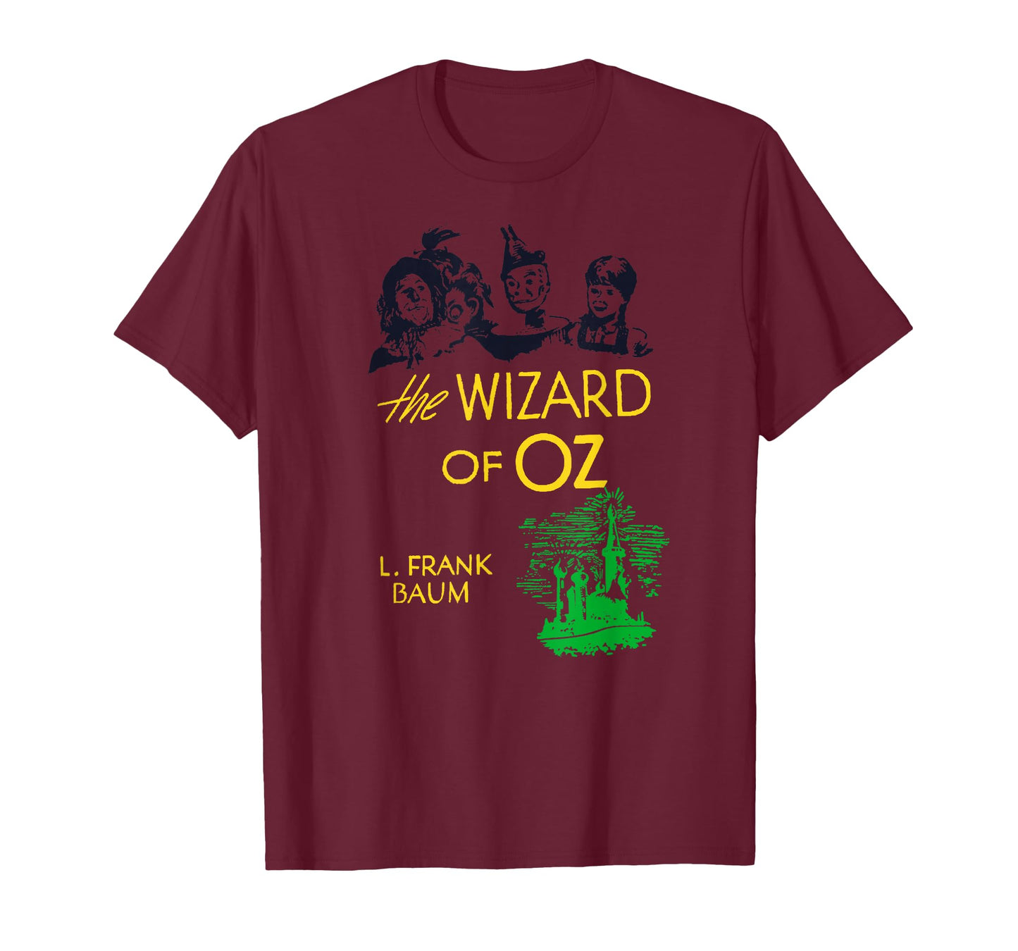 Oz Lion Tin Man Dorothy Oz Scarecrow Retro Wizard of OZ Book T-Shirt