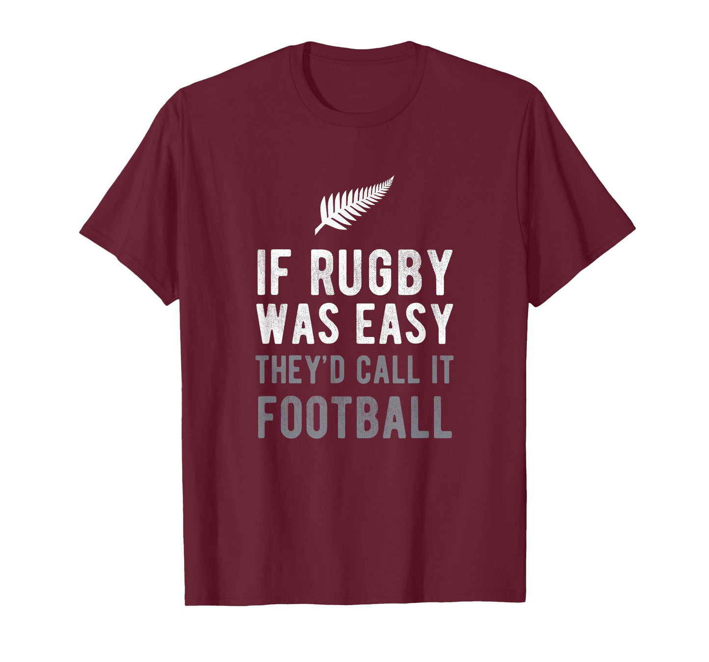 Funny New Zealand Rugby NZ Silver Fern Football Gift T-Shirt