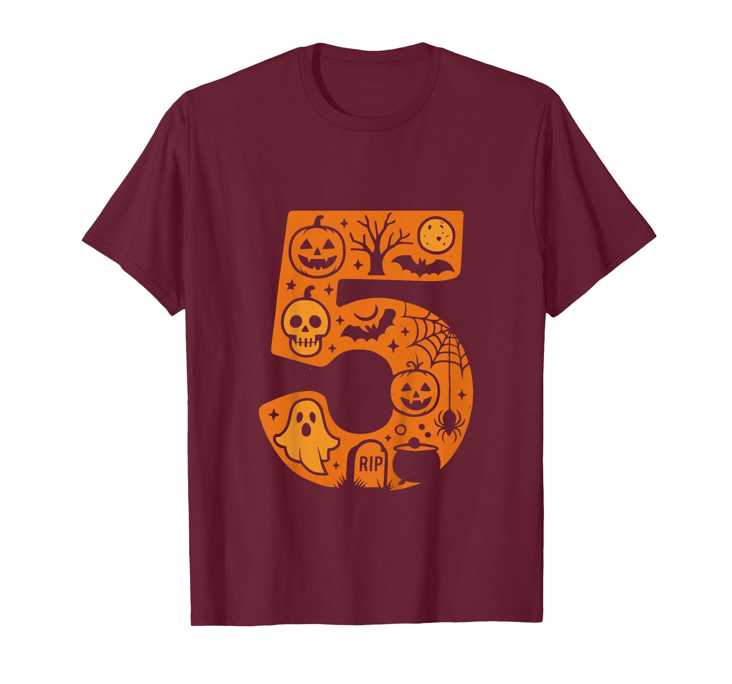 5th Birthday Spooky Halloween 5 Year Old T-Shirt