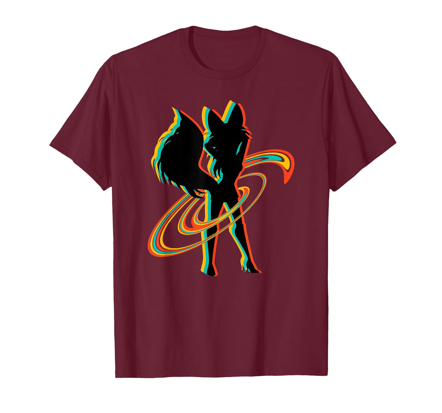 Retro Sexy Fox Anthropomorphic Furry Fandom Cosplay Fursona T-Shirt