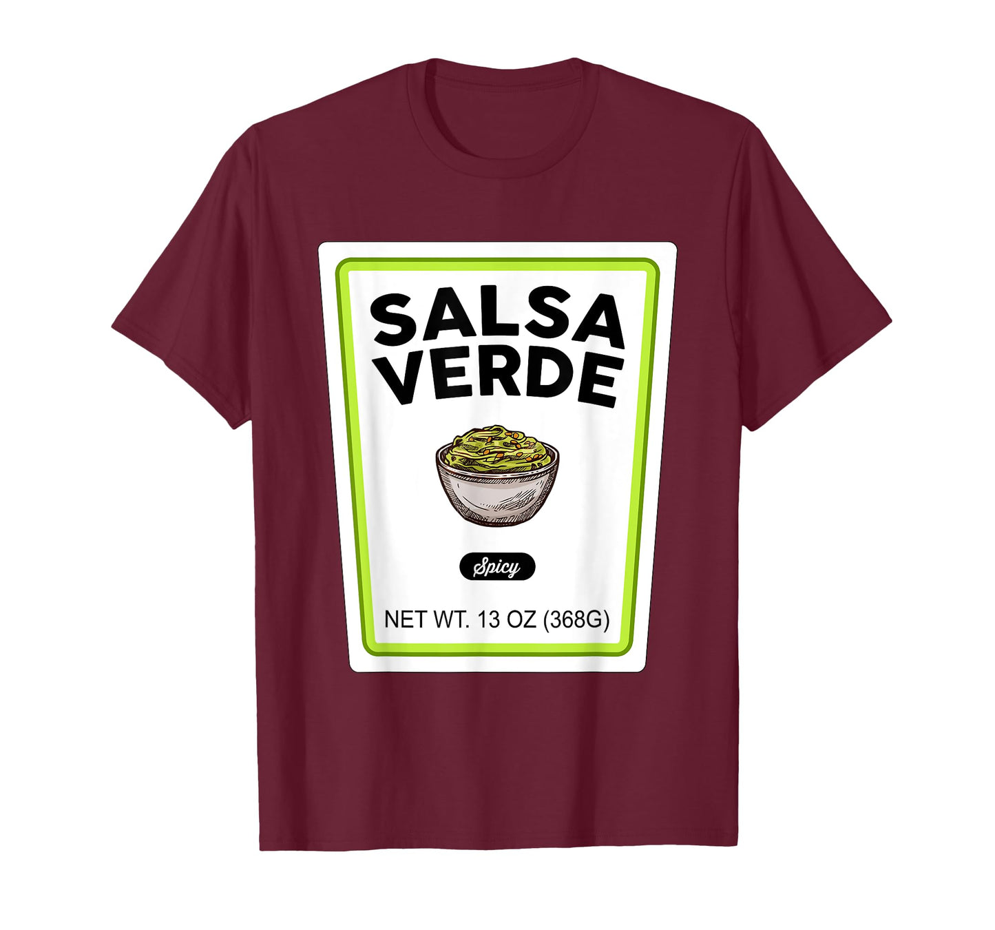 Halloween Matching Costume Salsa Verde Bottle Label T-Shirt
