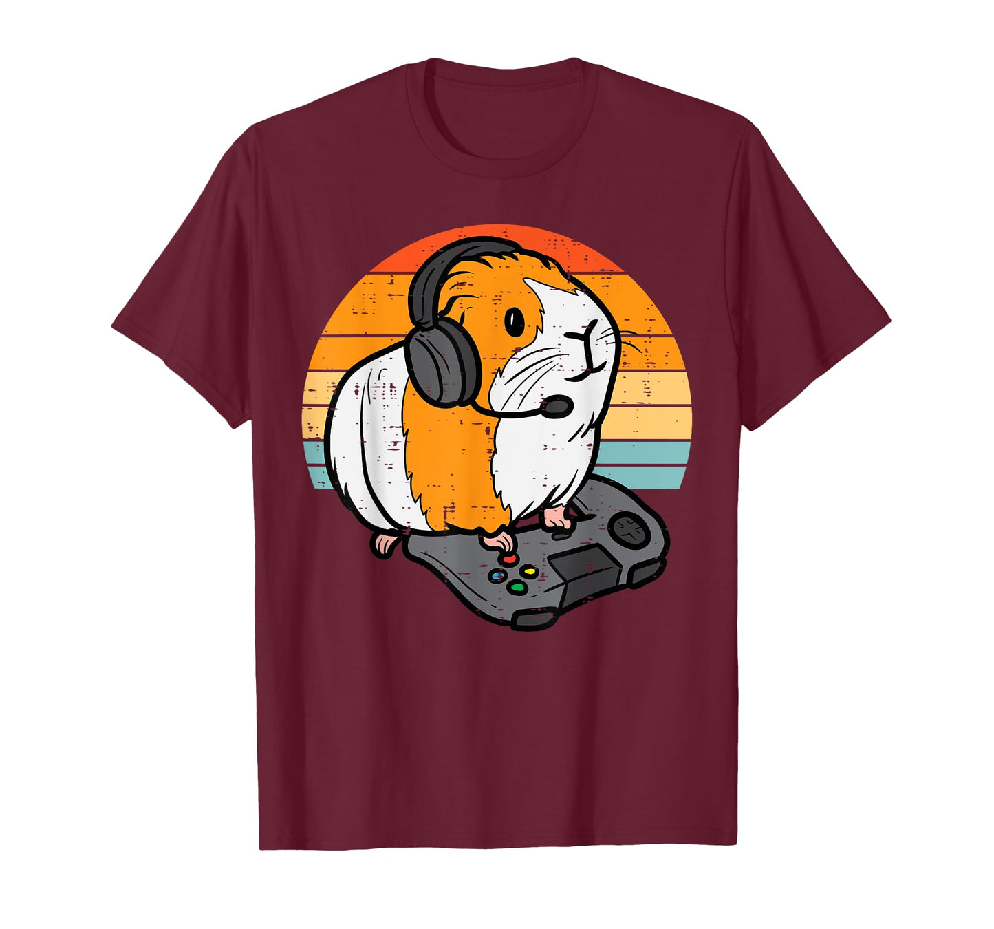 Guinea Pig Gamer Retro Video Gaming Cavy Men Boys Kids Youth T-Shirt