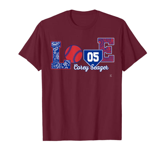 Corey Seager Love Player T-Shirt - Apparel T-Shirt