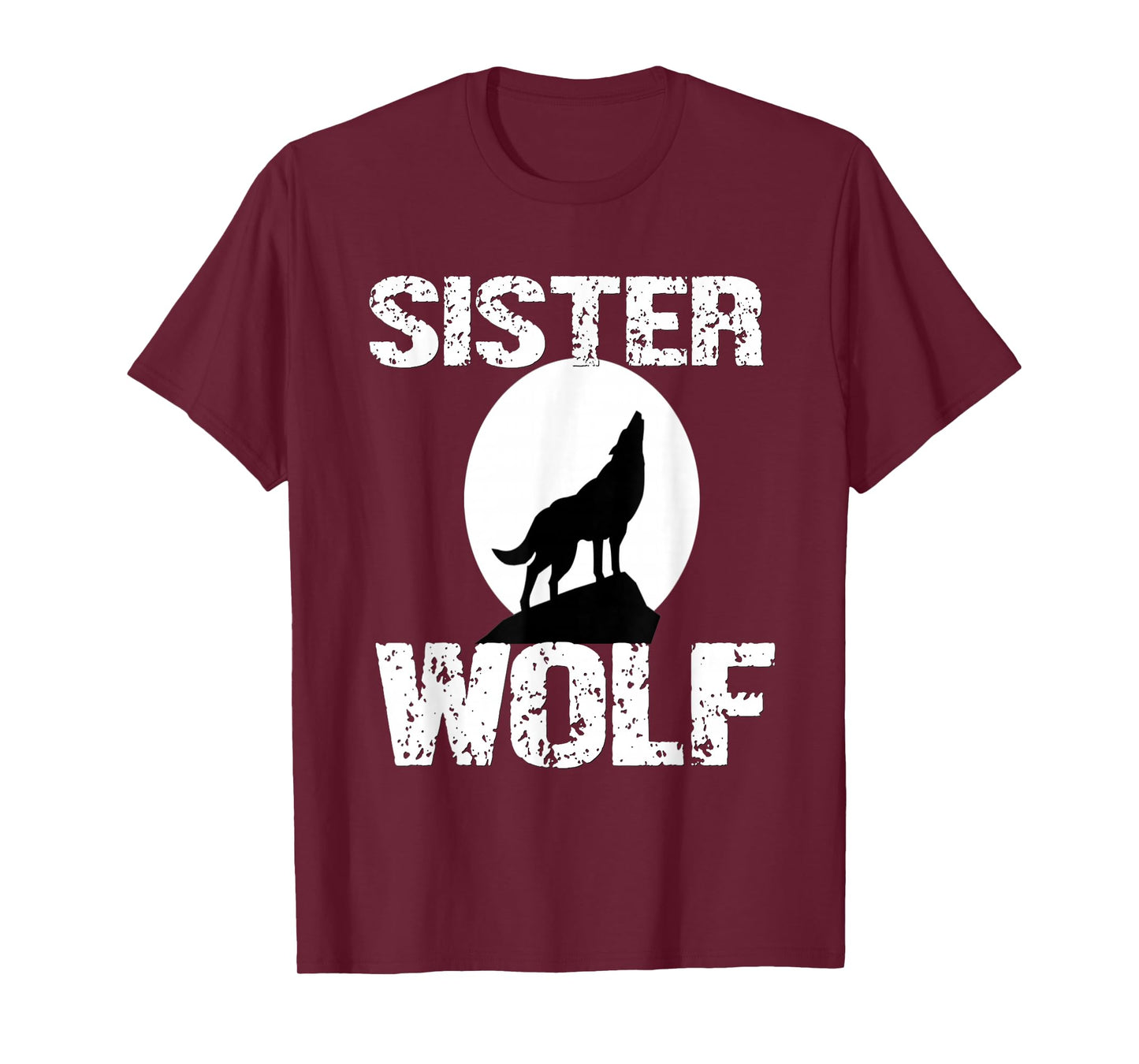 Sister Wolf Shirt Matching Family Tribe Wolves Moon Girls T-Shirt