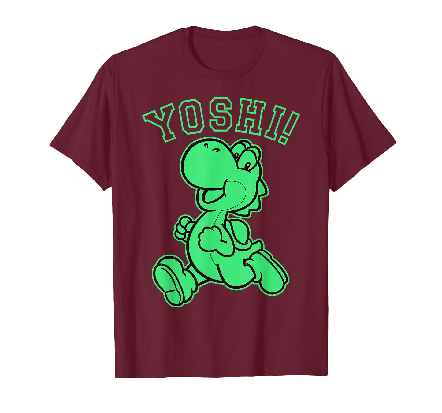 Super Mario Yoshi Green Run Classic Graphic T-Shirt T-Shirt