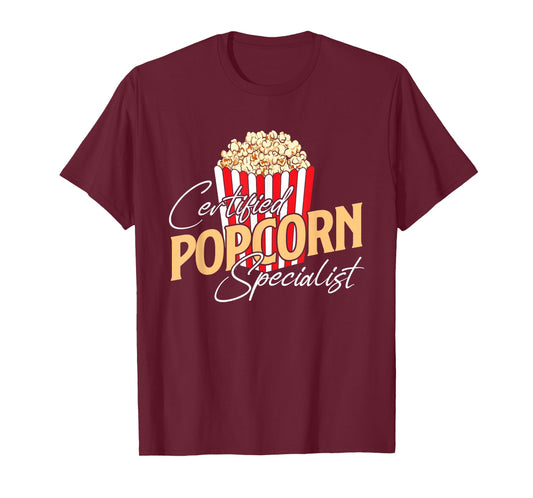 Certified Popcorn Specialist - Popped Corn Kernel Snack Fan T-Shirt