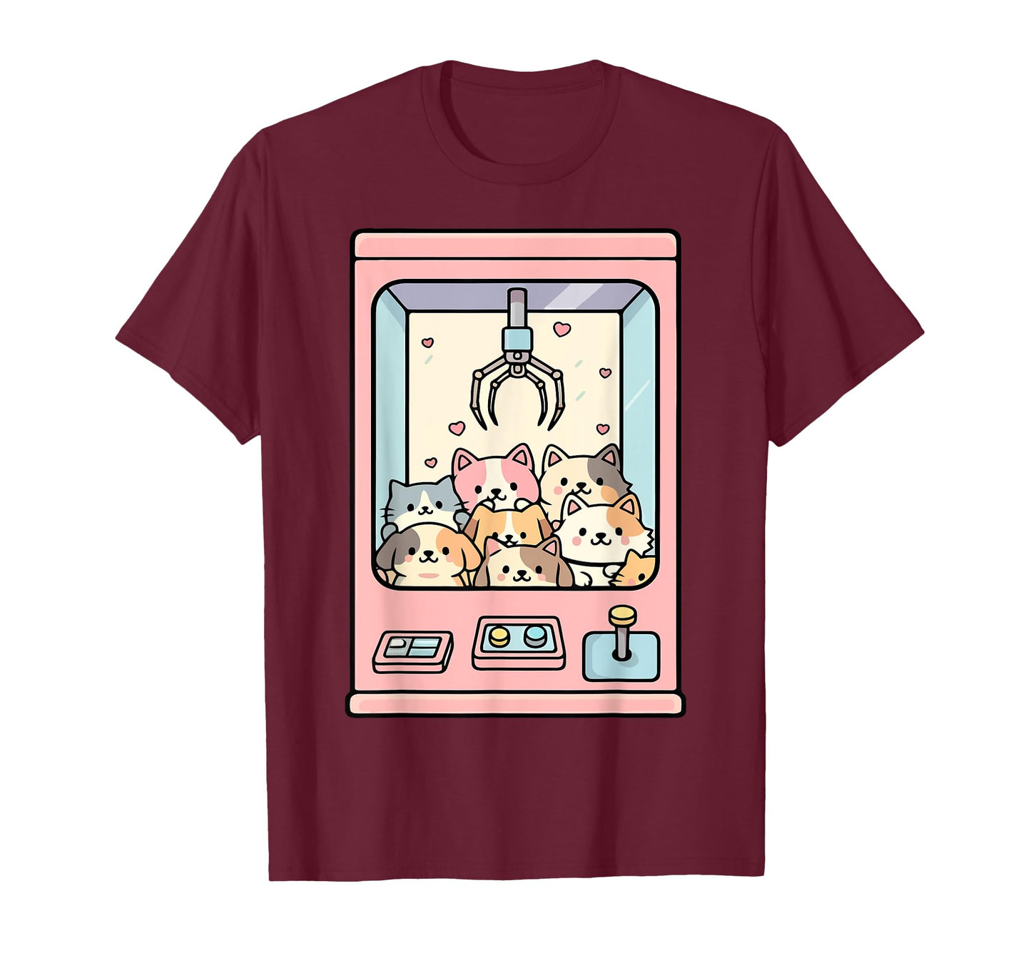 Kawaii Cat Toy Crane Claw Machine T-Shirt