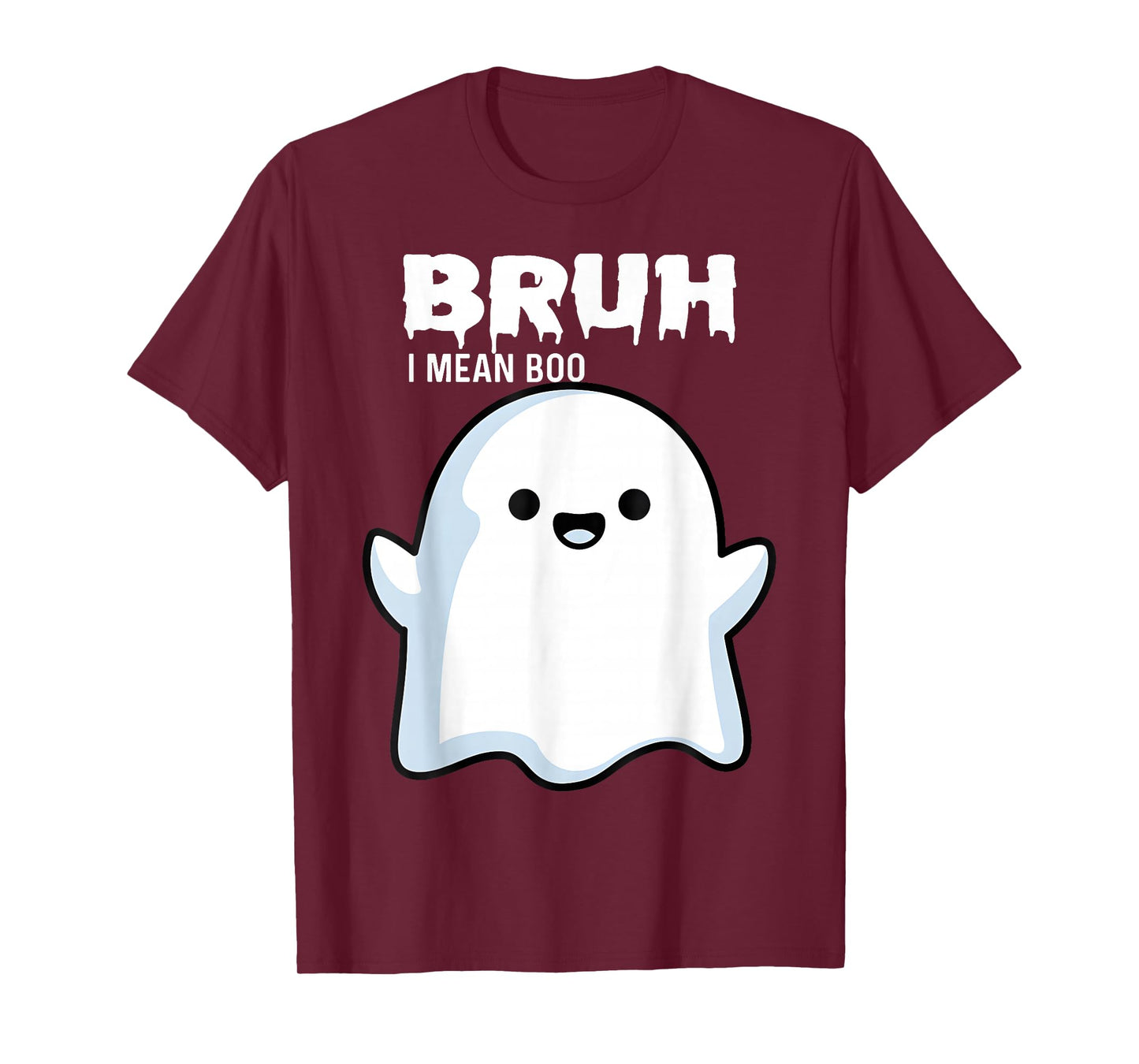 Halloween Bruh Ghost Boo Skull Pumpkin Boys Kids Men T-Shirt