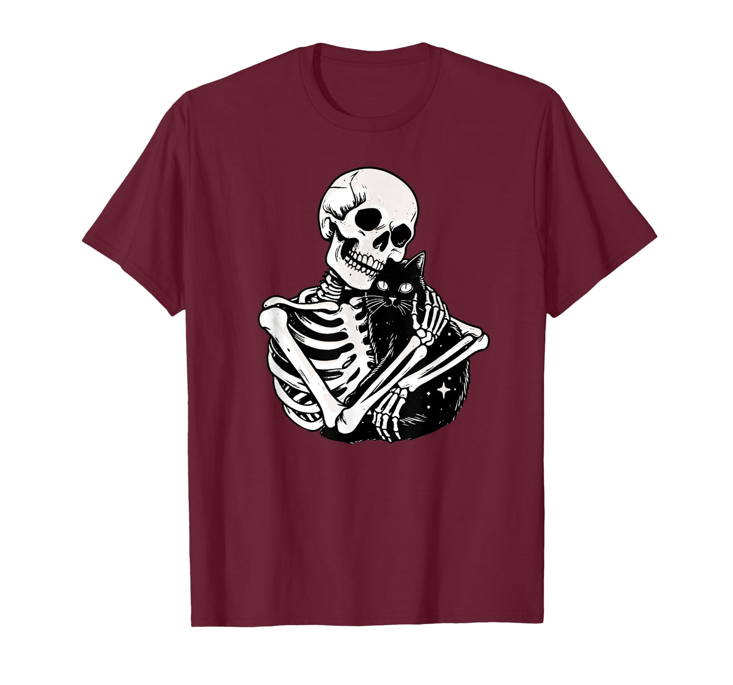 Skeleton Cat Skull Kitty Goth Cute Halloween Men Women Kids T-Shirt