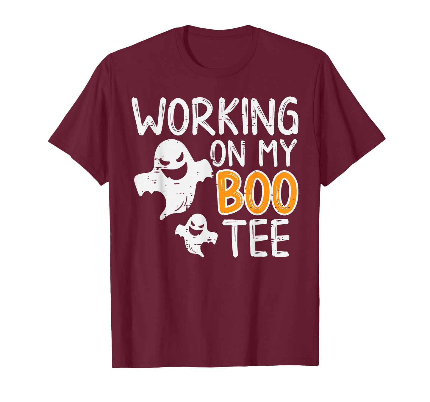 Working On My Boo Tee Funny Halloween Costume Men Women Gym T-Shirt