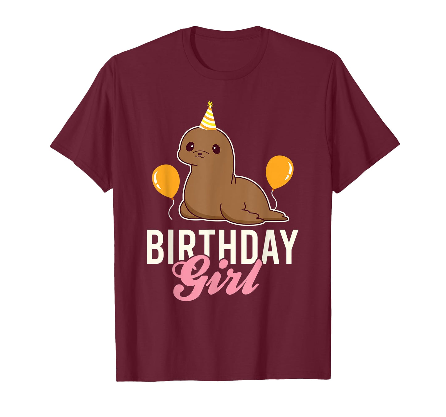 Cute Sea Lion Birthday Girl T-Shirt