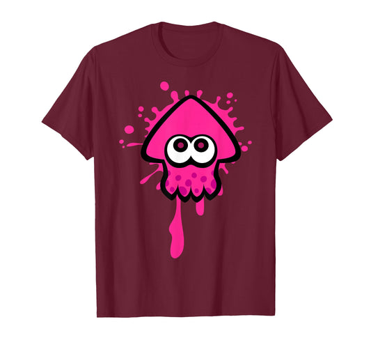Nintendo Splatoon Pink Inkling Squid Splat Graphic T-Shirt T-Shirt