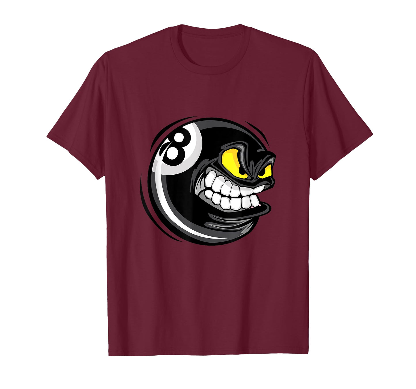 Enjoy Cool Pool Billiards Angry 8 Ball Graphic Designs T-Shirt