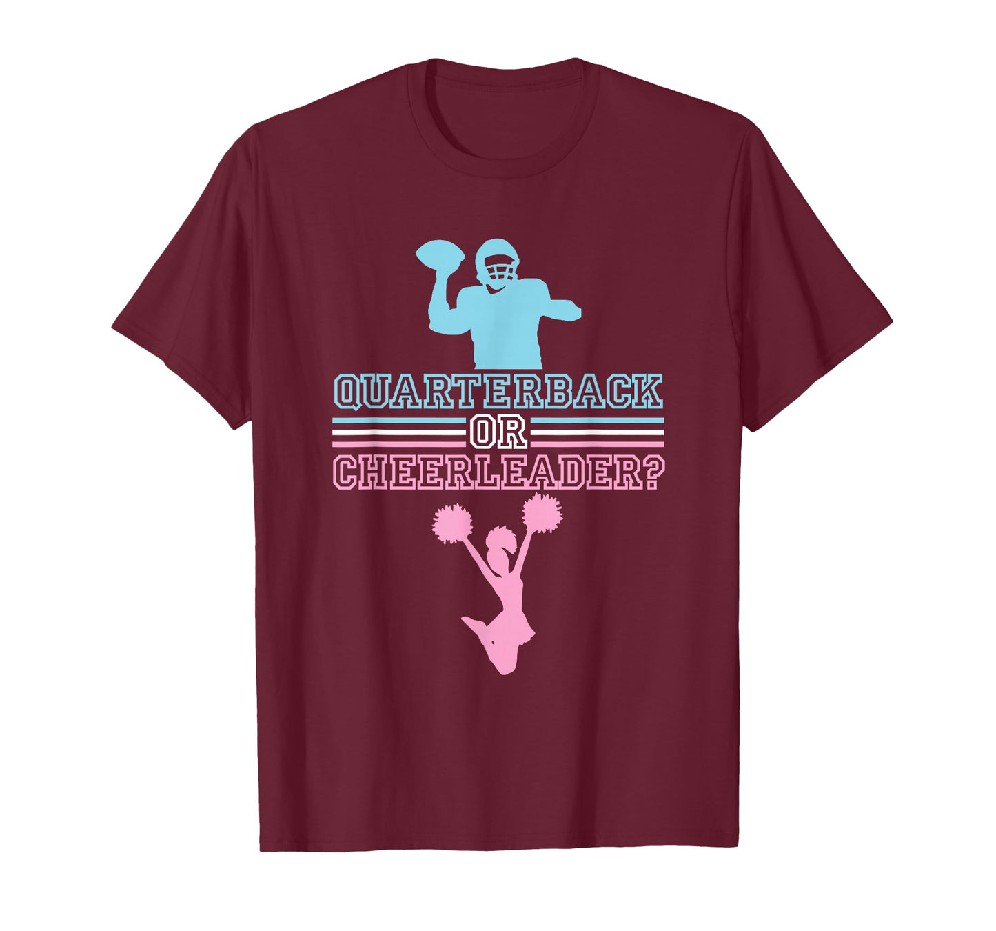 Football Gender Reveal Quarterback Or Cheerleader T-Shirt