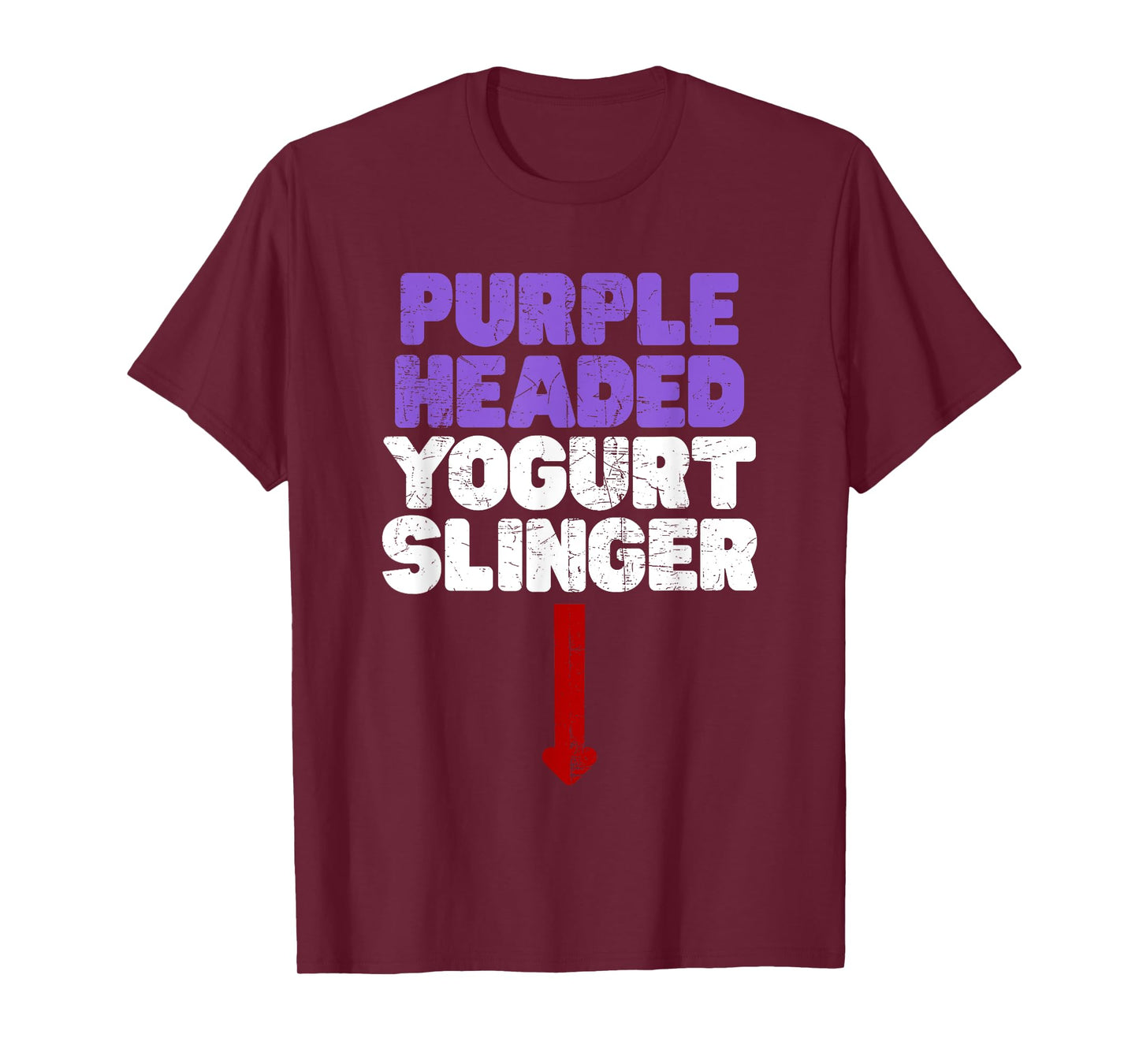 Funny Purple Headed Yogurt Slinger Classic Crude Humor T-Shirt