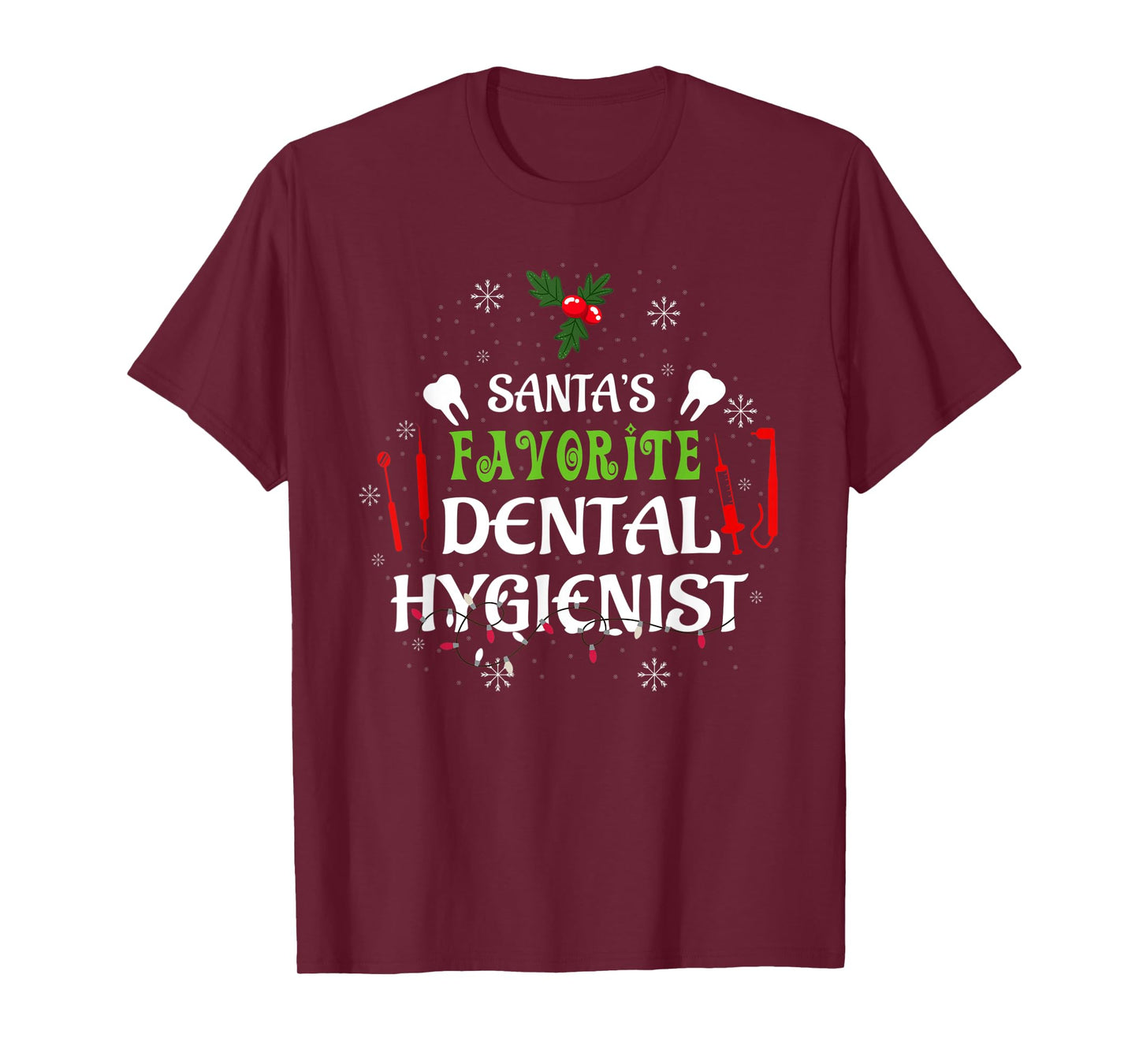 Santa's Favorite Dental Hygienist Christmas T-Shirt