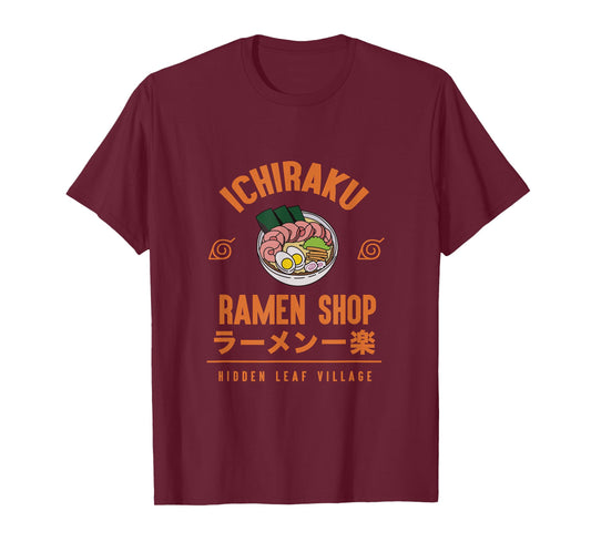 Naruto Shippuden Anime Cartoon Ramen Shop T-Shirt Small