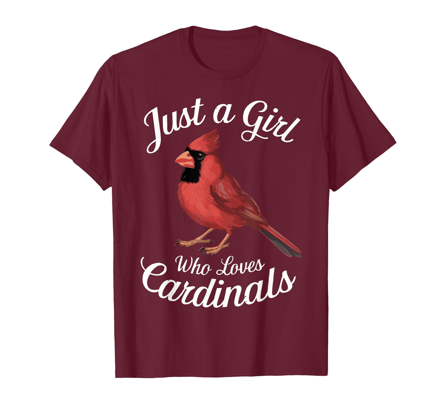 Just a Girl Who Loves Cardinals Cute Cardinal Bird T-Shirt