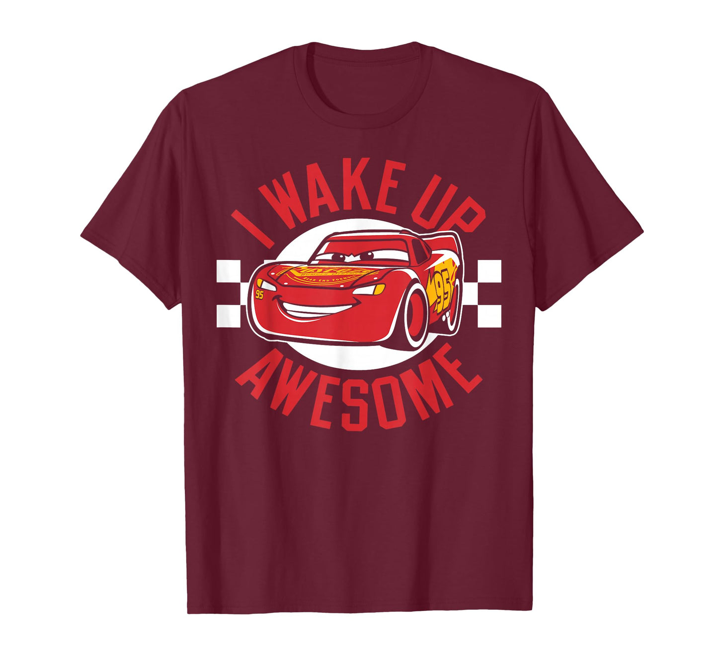 Disney Pixar Cars 3 Lightning McQueen I Wake Up Awesome T-Shirt