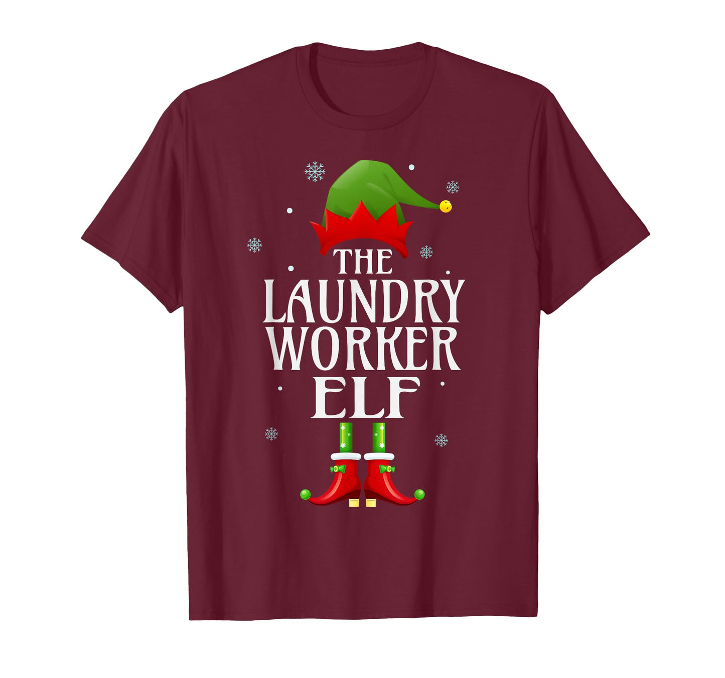 Laundry Worker Elf Xmas Funny Family Matching Christmas T-Shirt
