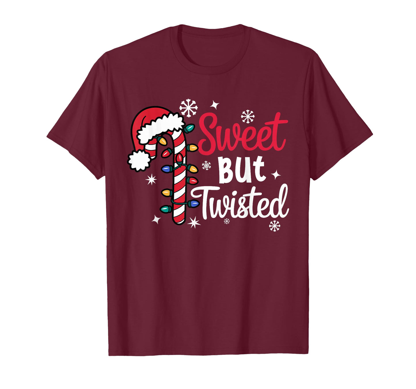 Funny Christmas Candy Cane Sweet But Twisted T-Shirt