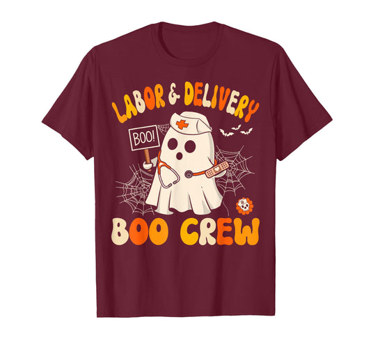 Labor & Delivery Boo Crew Funny L&d Nurse Halloween T-Shirt