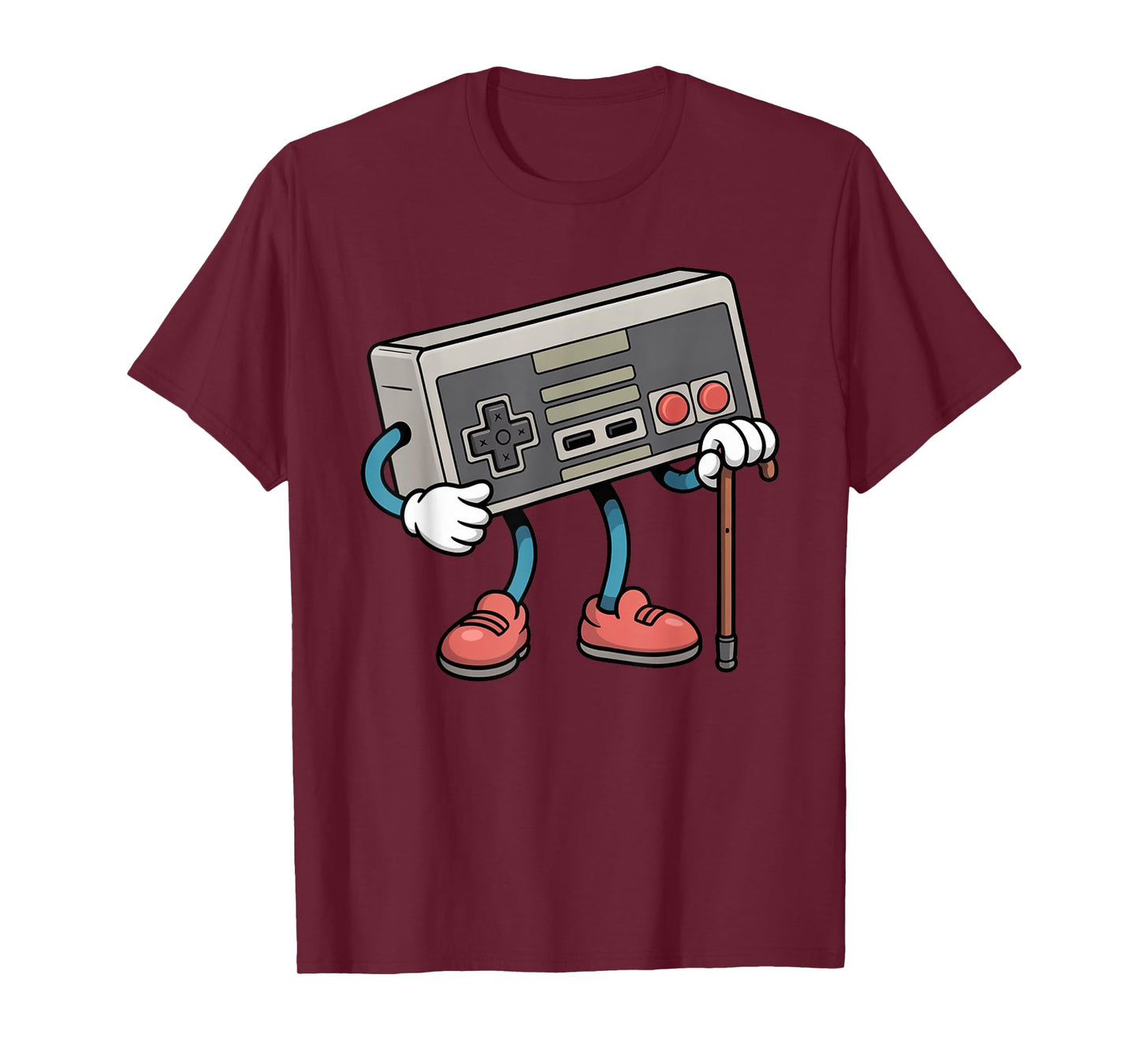 Funny Old Gamer Gaming Retro 80s 90s Video Game Controller T-Shirt