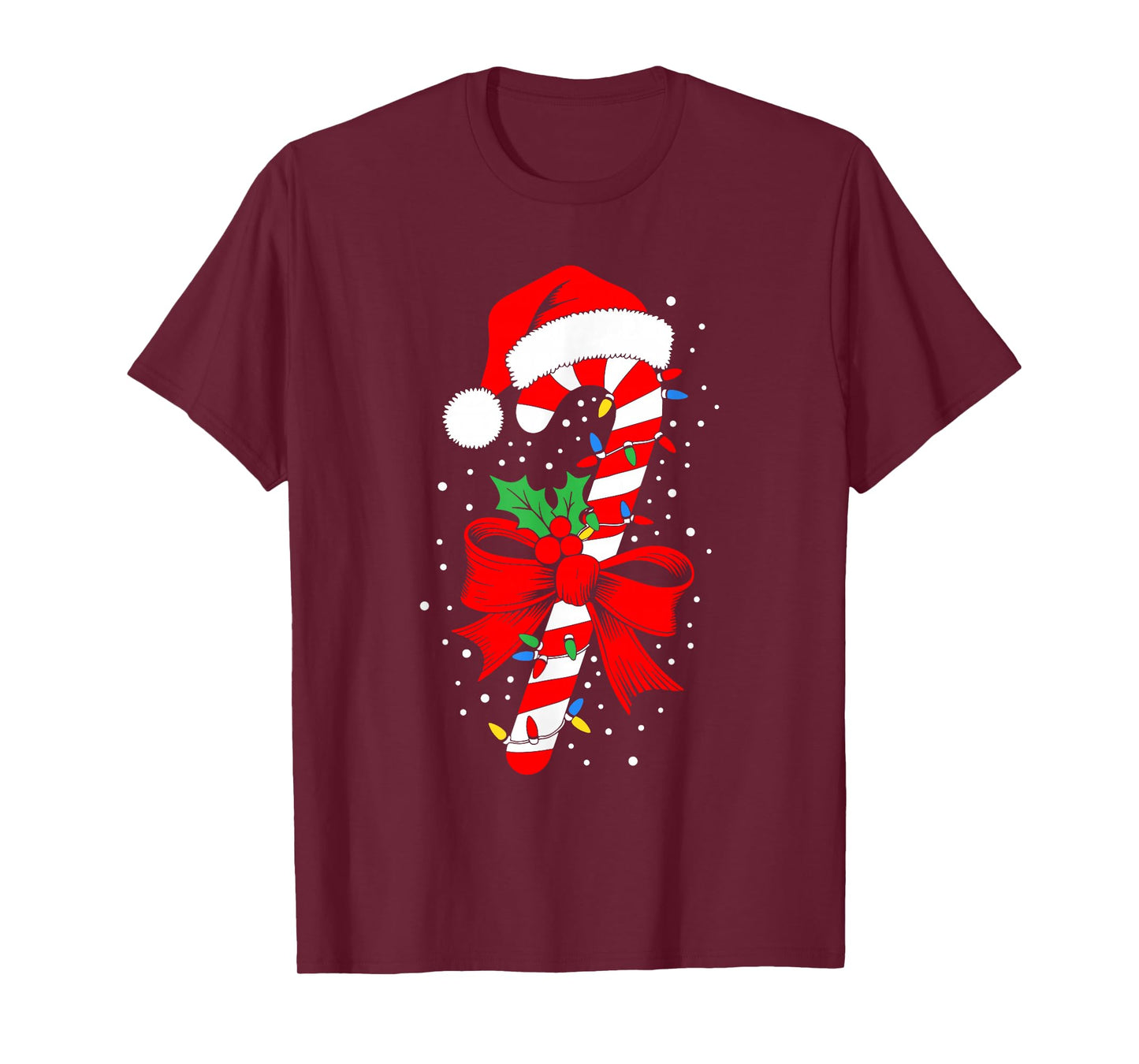 Christmas Candy Cane Shirt Boy Girl Kids Men Women Pajamas T-Shirt