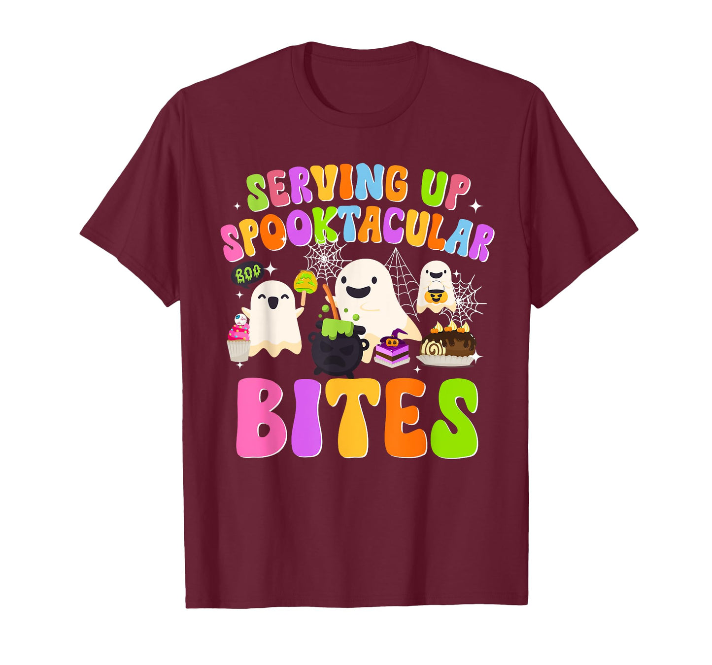 Spooky Lunch Lady Halloween School Cafeteria Worker Funny T-Shirt