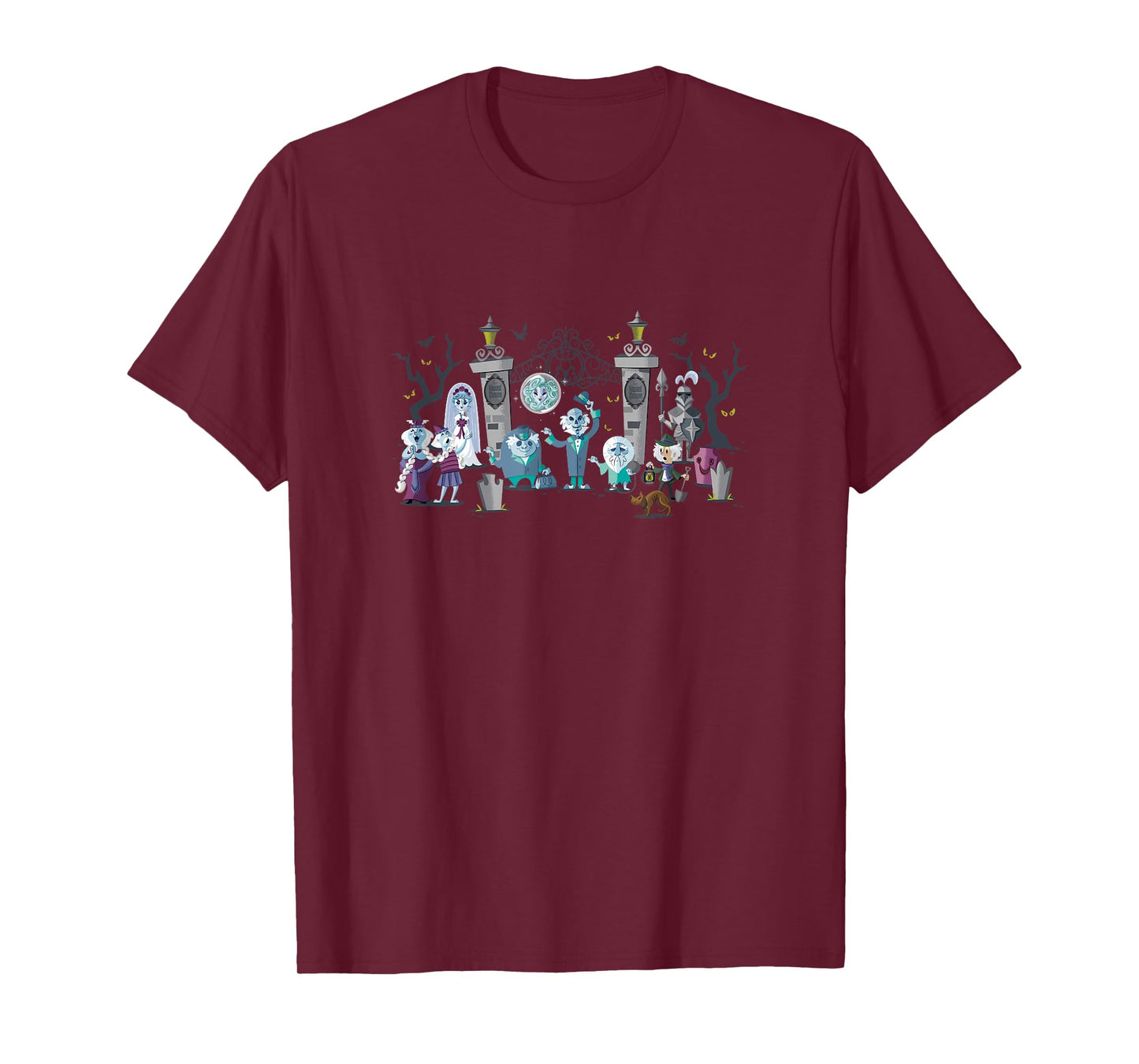 The Haunted Mansion Iconic Characters At Mansion's Entrance T-Shirt