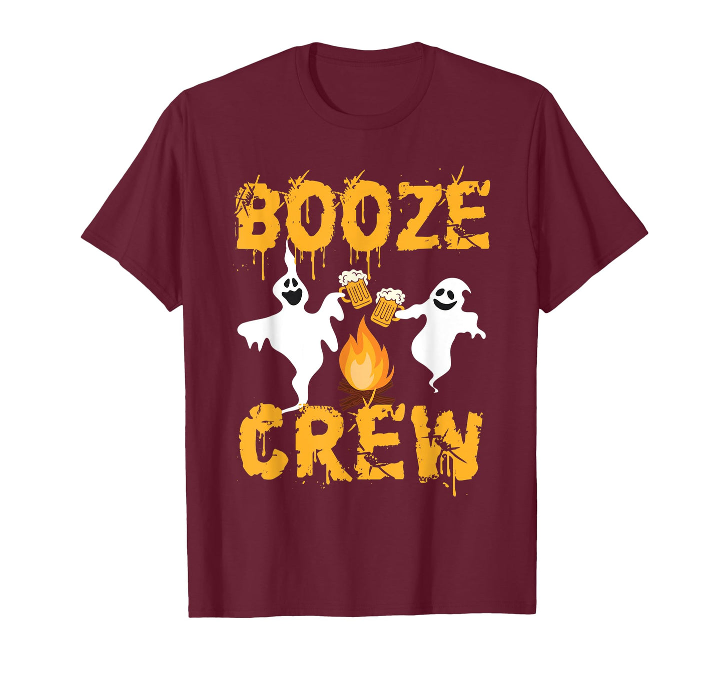 Booze Crew – Halloween Beer Drinke Ghost Camping Lover T-Shirt