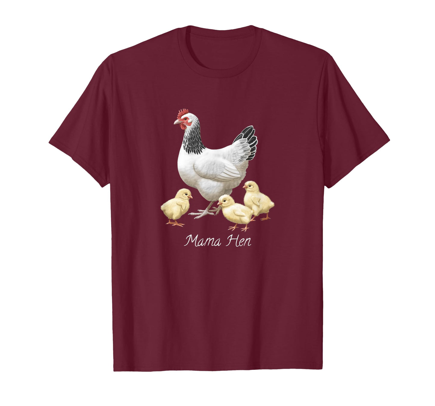 Mama Hen Sussex Chicken and 3 Baby Chicks T-Shirt