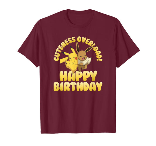 Pokémon Birthday Pikachu & Eevee Cuteness Overload! T-Shirt