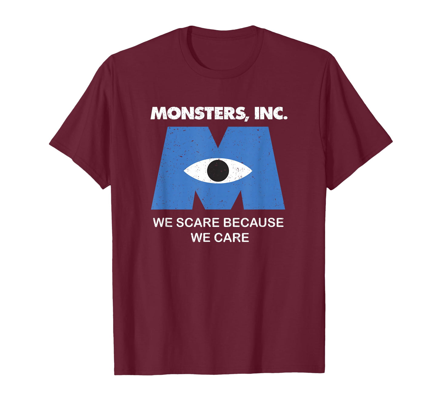 Disney Pixar Monsters, Inc. We Scare Because We Care Vintage T-Shirt