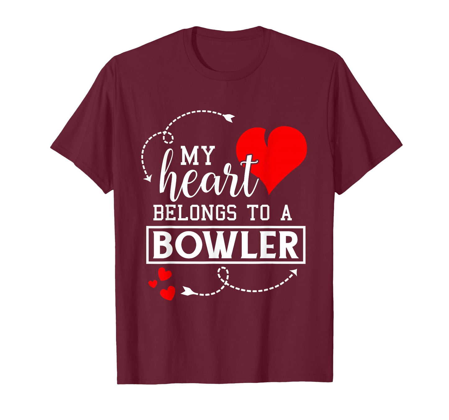 I Love My Bowler Husband Wife Gifts Valentines Day Shirt T-Shirt
