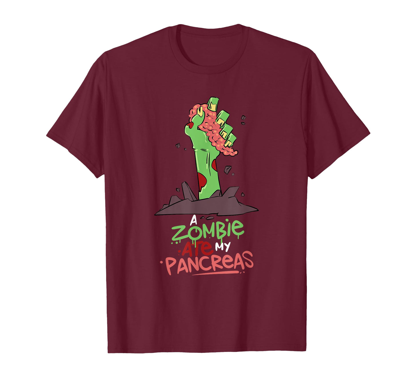 A Zombie Ate My Pancreas Type 1 Diabetes T1D Awareness T-Shirt