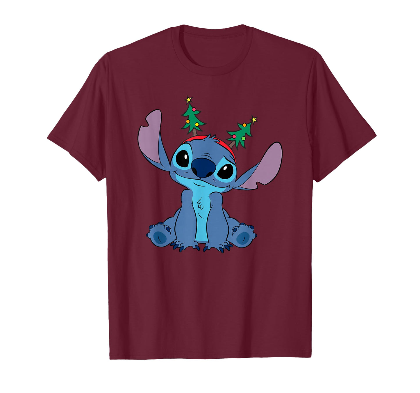 Disney Lilo & Stitch Christmas Seasonal Sitting Cute Pose T-Shirt