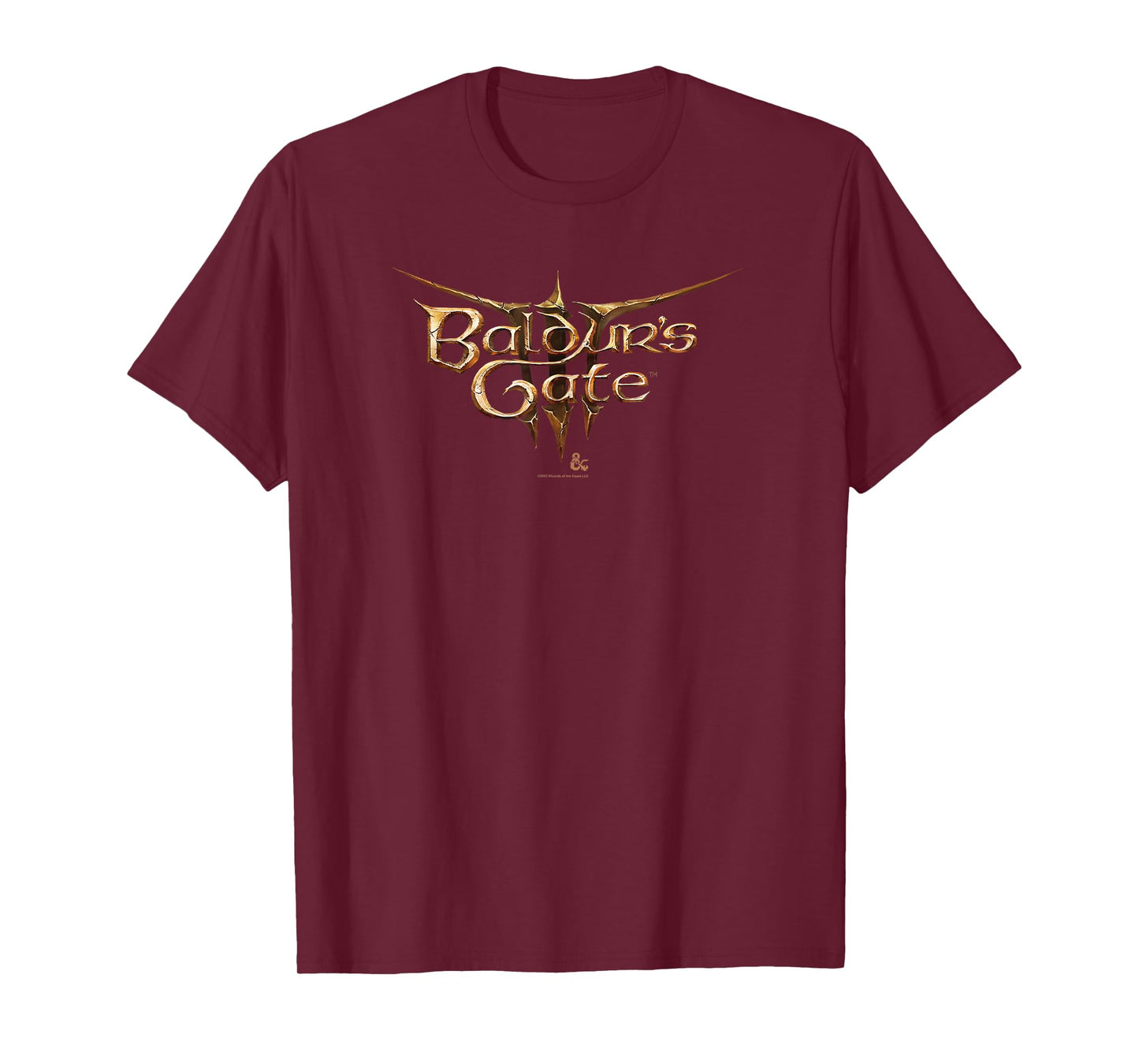 Dungeons & Dragons Baldur's Gate III Big Chest Text Logo T-Shirt