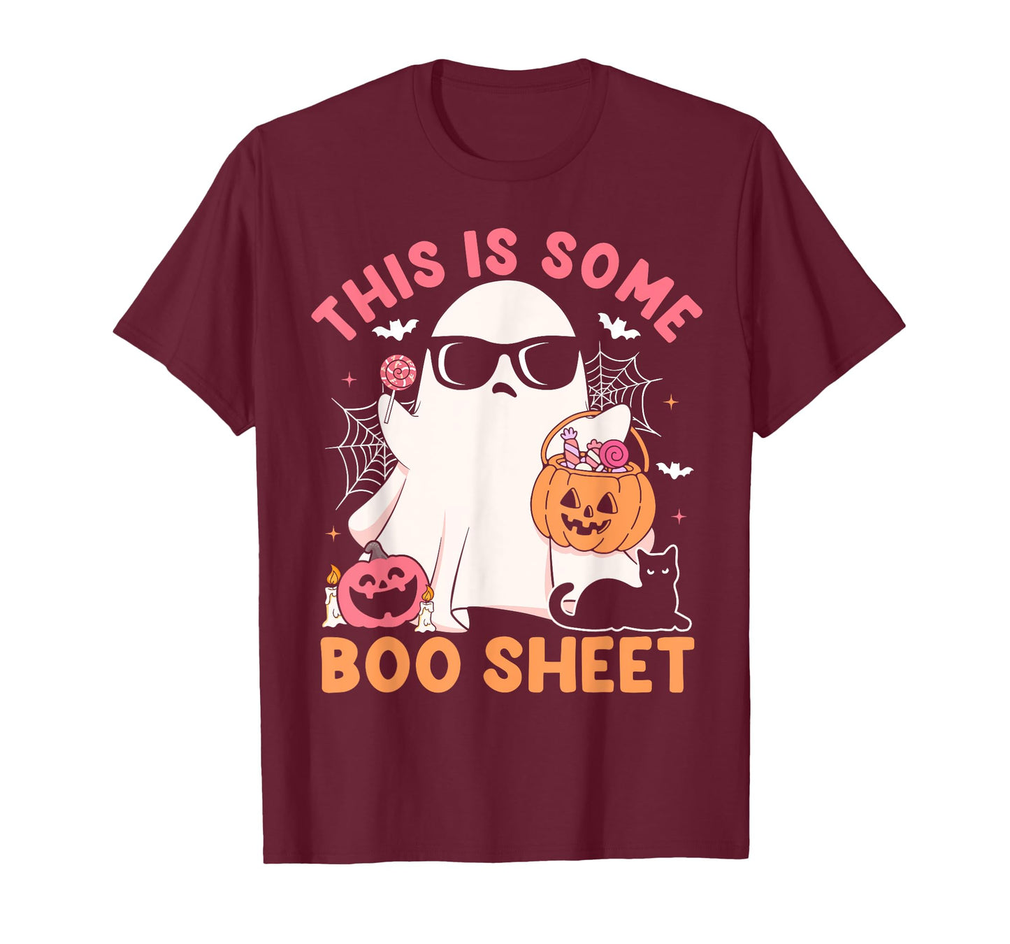 This Is Some Boo Sheet Cute Ghost Retro Halloween Costume T-Shirt