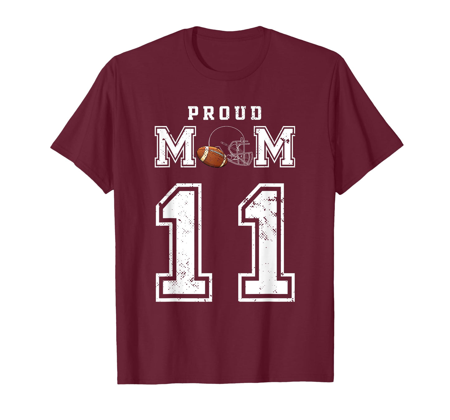 Custom Proud Football Mom Number 11 Personalized For Women T-Shirt