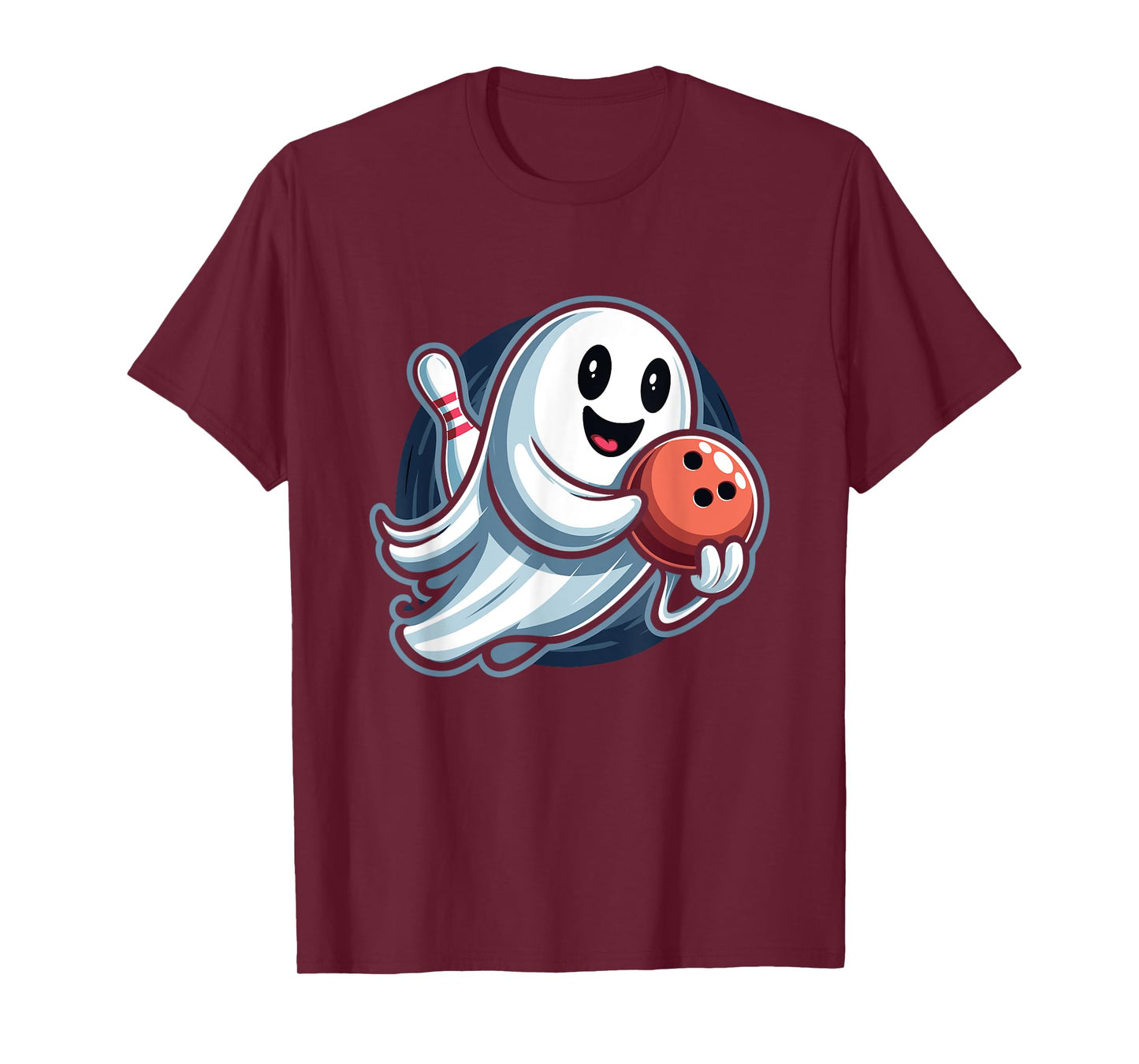 Funny Ghost Bowling Crew T-Shirt