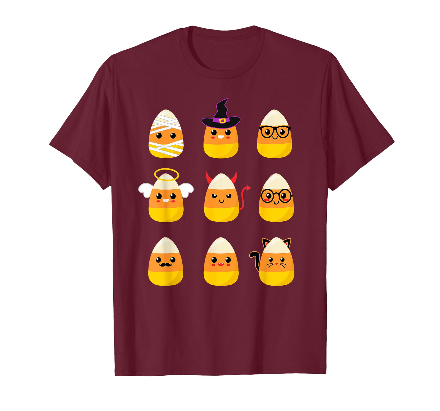 Candy Corn Costume Characters - Cute Halloween Kids T-Shirt
