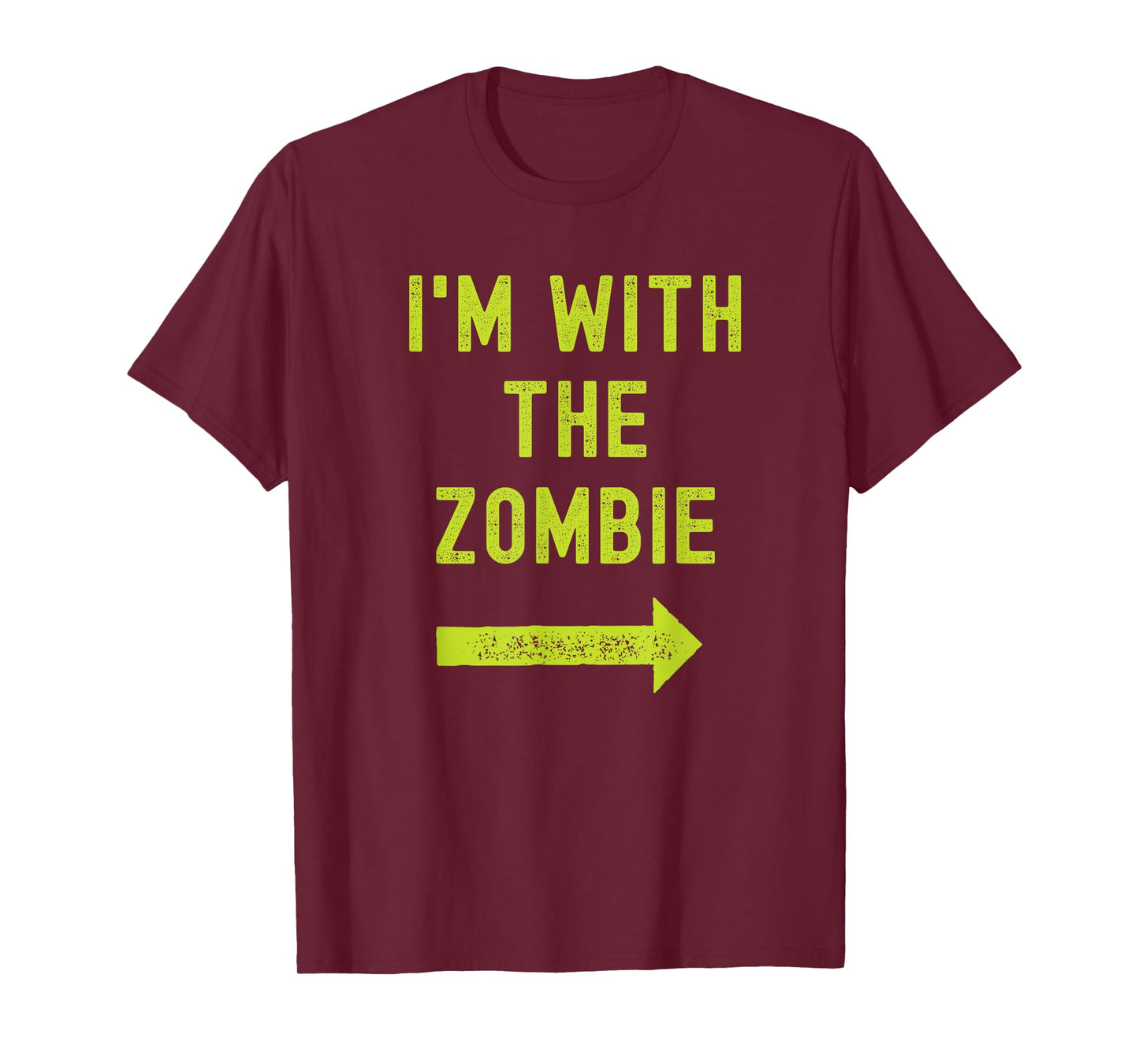 Funny I'm with the Zombie Easy Couples Halloween Costume T-Shirt