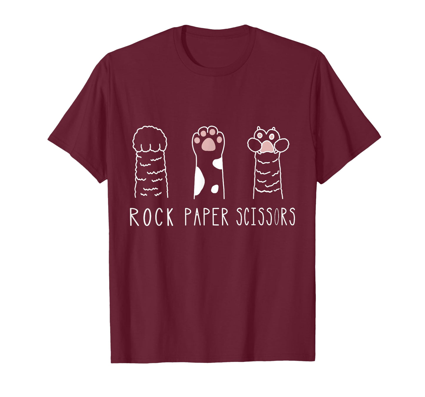 Rock Paper Scissors Cat Paw Hand Game T-Shirt