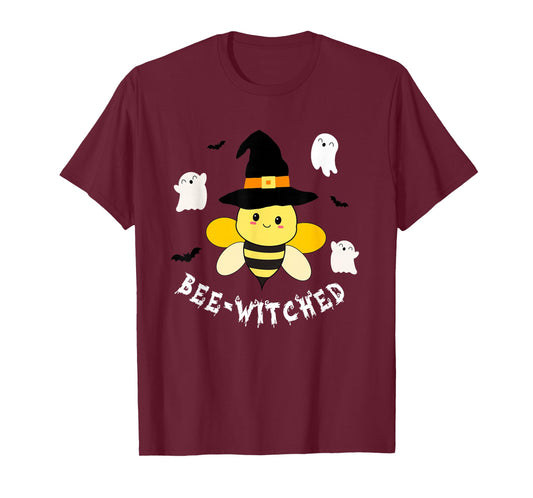 Cute beekeeper halloween costume funny bee pun bee-witched T-Shirt