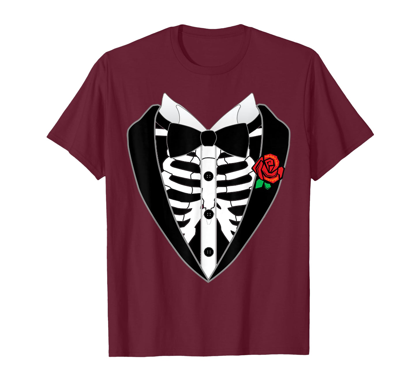 Halloween Costume T-Shirt Tuxedo Skeleton Bow Tie Tux Funny T-Shirt