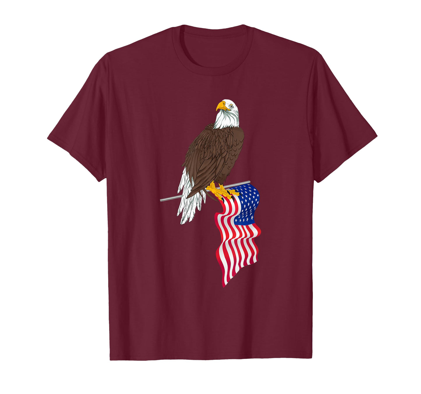 Proud American US Flag Freedom Liberty 4th Of July Eagle Women Kids Men T-Shirt